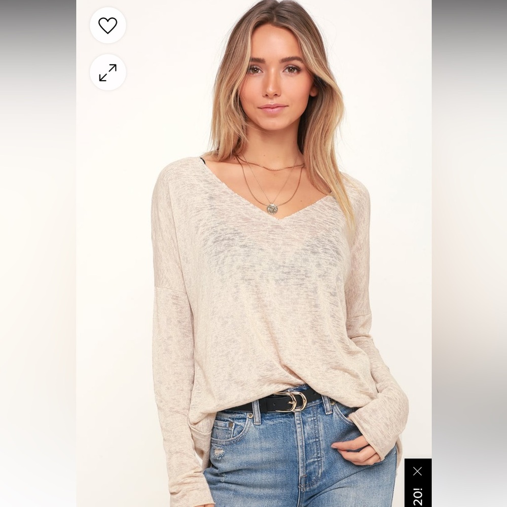 Long Sleeved Sheer Sweater Top